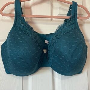 NWT Cacique Teal Lace Bra 44DDD
